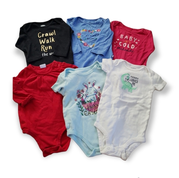6-12m onesies bundle of 6 - Picture 1 of 1